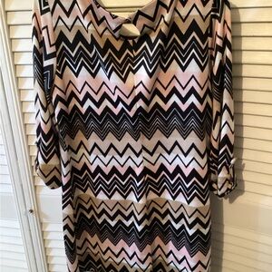 Lily Rose ladies Hebron print sheath dress, size XL,